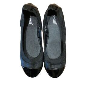 Capelli New York Women's 6 Black Ballet Flats Patent Toe Slip-On Comfort Shoes